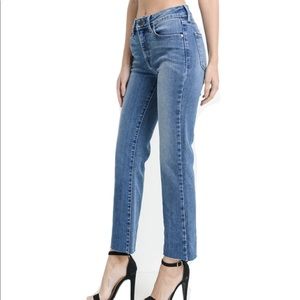 Just Black cropped bootcut jeans light distressed